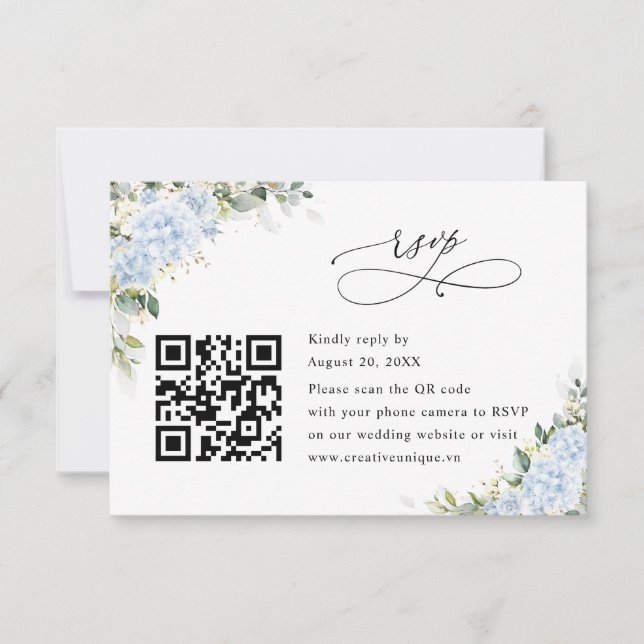 Code QR de réponse pour un site web de mariage ave (Devant)