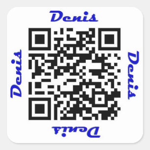 Code QR Denis Sticker de NOM personnalisé
