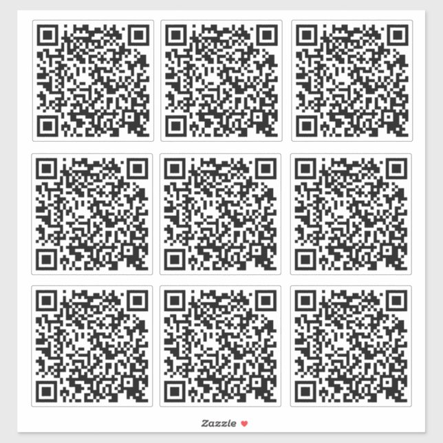 Code QR d'entreprise Autocollants Vinyl taillés su (Feuille)