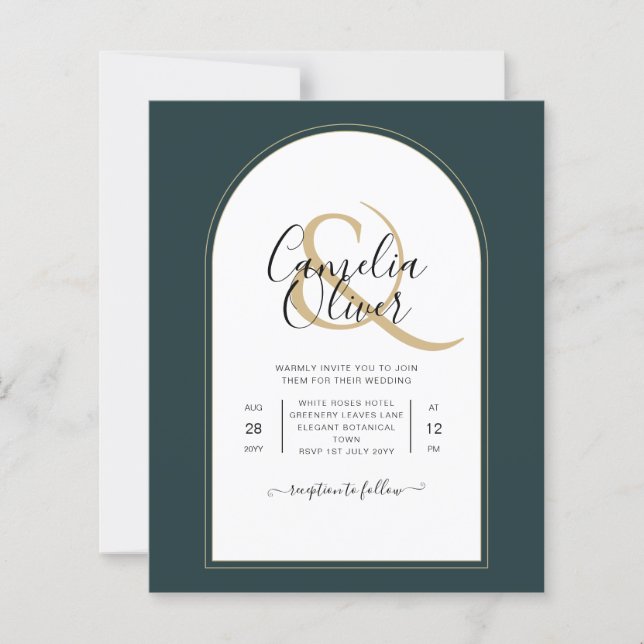 Code QR d'invitation de mariage moderne Juniper Gr (Devant)