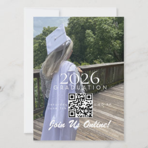 Code QR d'invitation en ligne de remise de diplôme