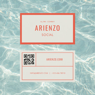 Code QR du Carte de visite des médias sociaux rétr