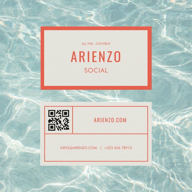 Code QR du Carte de visite des médias sociaux rétr (Créateur téléchargé)