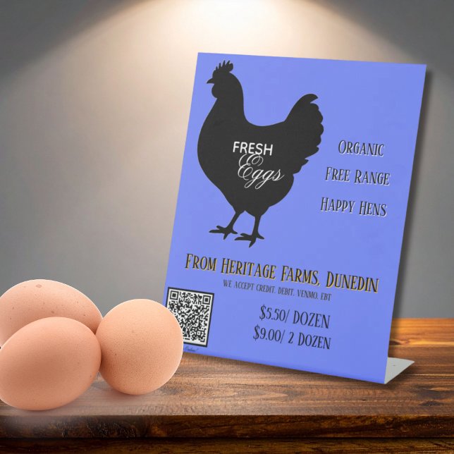 Code QR du panneau de marché du fermier pour les œ (Créateur téléchargé)
