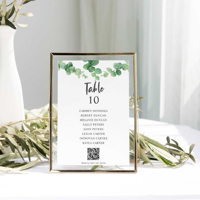 Code QR du plan de table de mariage Eucalyptus (Créateur téléchargé)