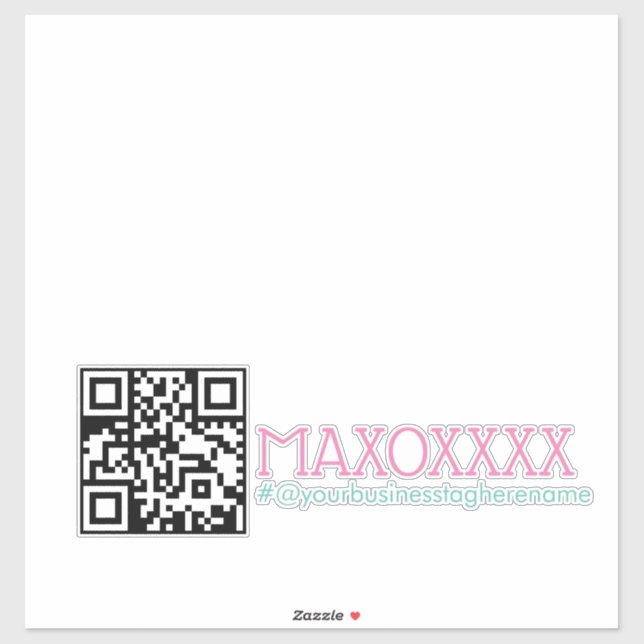 Code QR Enseigne de Salon d'Ongles Autocollant V (Feuille)