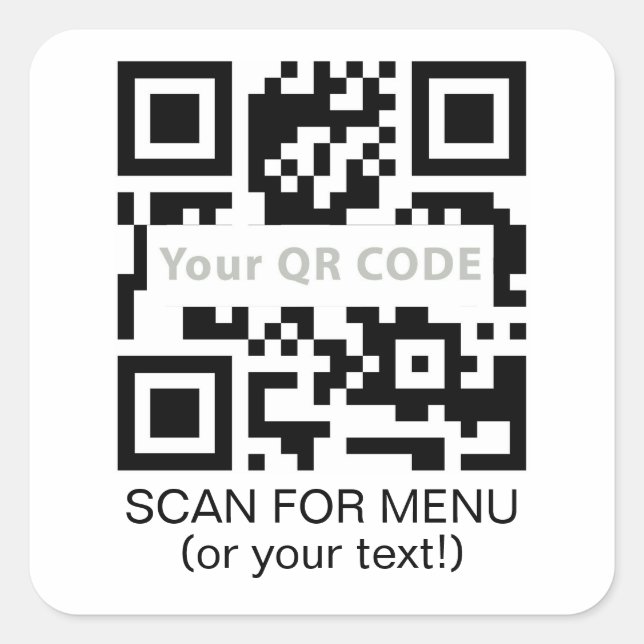 Code Qr et autocollant de texte personnalisé (Devant)