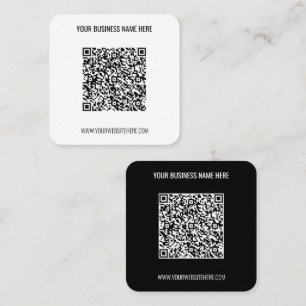 Code QR et Carte de visite professionnel de texte 