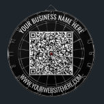 Code QR et Cible de flechettes de texte personnali<br><div class="desc">Couleurs et polices personnalisées - Cible de flechettes avec votre code QR et votre texte personnalisé Professionnel Nom professionnel Site Web Promotional Company Dartboards / Cadeau - Ajouter votre code QR - Image ou logo / Nom - Entreprise / Site Web ou E-mail ou Téléphone - Coordonnées / Adresse -...</div>