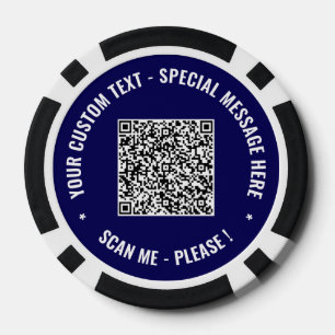 Code QR et jetons de poker de texte personnalisés