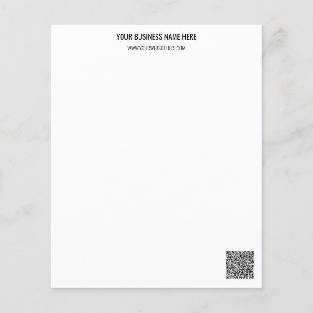 Code QR et papier à lettres texte personnalisé (Devant)