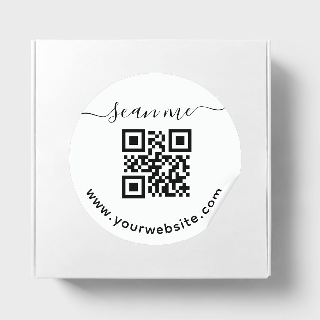 Code QR et Sticker circulaire de texte personnalis (Créateur téléchargé)