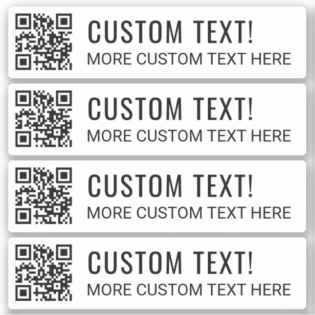Code QR et Sticker de texte personnalisé (Devant)