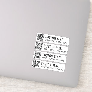 Code QR et Sticker de texte personnalisé