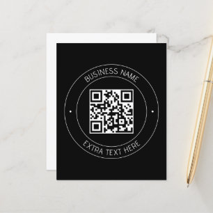 Code QR et texte modifiable Noir et blanc