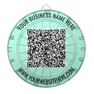 Code QR et texte personnalisé Cible de flechettes 