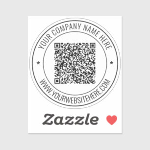 Code QR et texte personnalisé Votre Sticker person