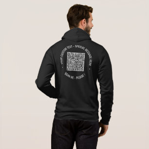 Code QR et Texte Personnalisé Votre Sweat à Capuch