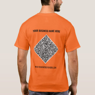 Code QR et texte personnalisé Votre T-shirt d'entr