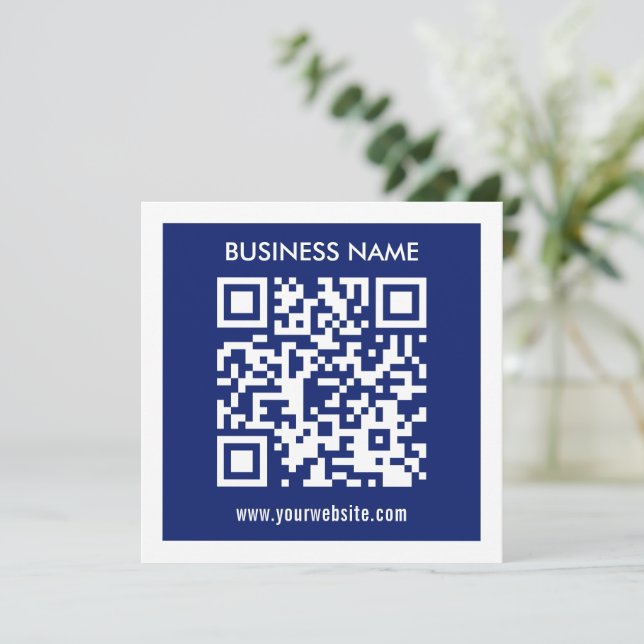 Code QR (généré instantanément) modifiable | Bleu  (Debout devant)