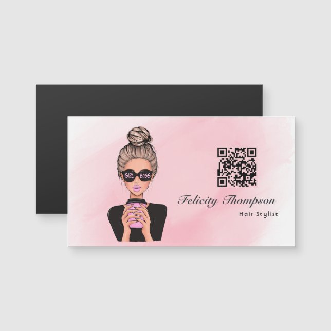 Code QR Girl Boss (Devant / Derrière)