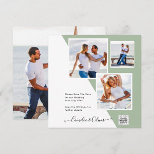 Code QR Invitation de mariage Chic Photo Économise