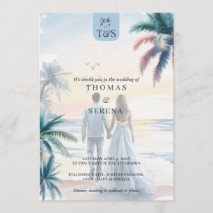 Code QR Invitation Mariage Destination Palmier Pla