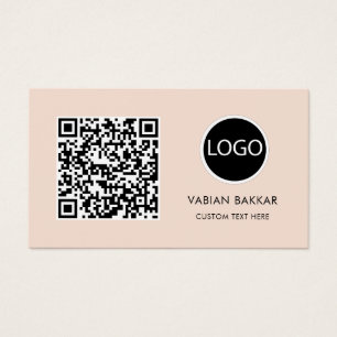 Code QR Logo d'entreprise Noir Carte de visite mod