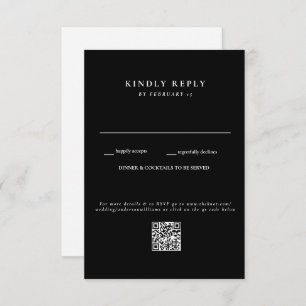 Code QR Mariage B/W moderne RSVP