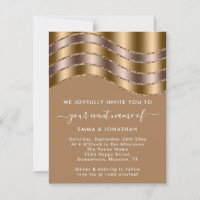 Code QR Mariage Baptême Rose Gold Beige