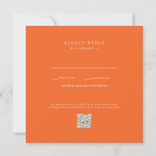Code QR Mariage orange RSVP (Devant)