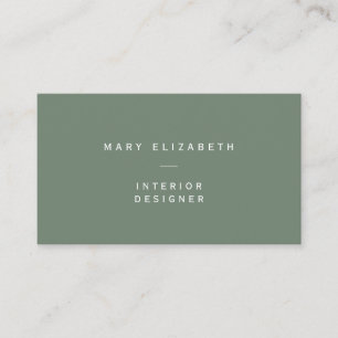 Code QR minimal Élégant Carte de visite vert olive