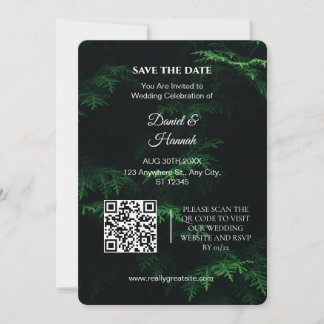 Code QR minimaliste pour mariage Save The Date