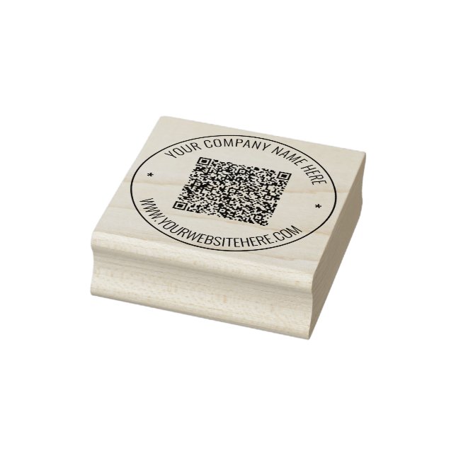 Code QR - Modèle de tampon en caoutchouc rond pers (Tampon)