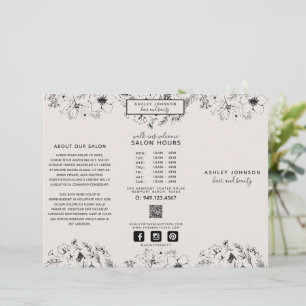 Code QR moderne Botanical Blush Photos Brouchure