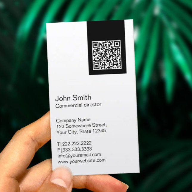 Code QR moderne Directeur commercial Carte de visi (Créateur téléchargé)