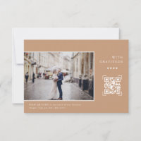 Code QR moderne simple | Merci photo mariage