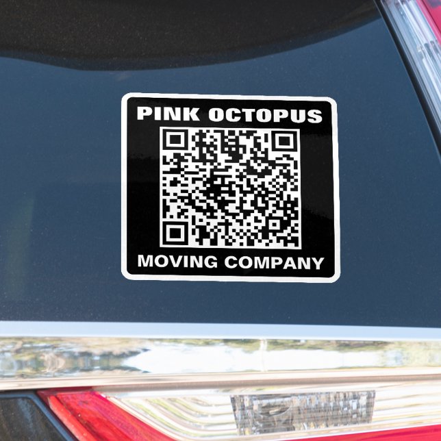 Code QR Monochrome Gras Autocollant de Voiture Éta (Créateur téléchargé)