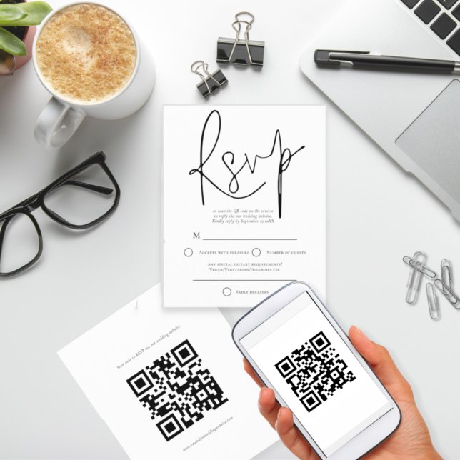 Code QR - Noir du budget Code QR - Mariage RSVP (Créateur téléchargé)