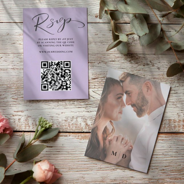 Code QR noir et blanc moderne Mariage RSVP (Créateur téléchargé)