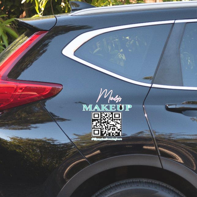 Code QR Nom de l'entreprise de salon Autocollant d (Coté voiture)