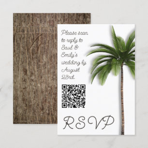 Code QR Palm Tree, événement Mariage RSVP