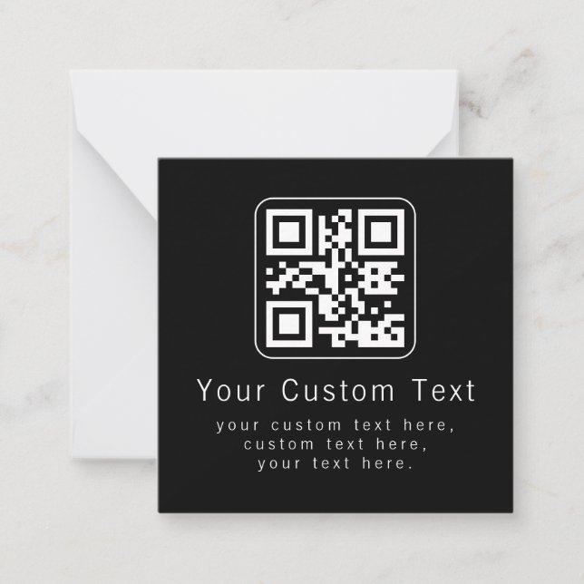 Code QR personnalisable & modèle de texte modifiab (Devant)