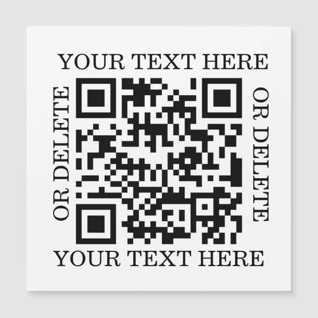Code QR personnalisé à scanner (Devant)