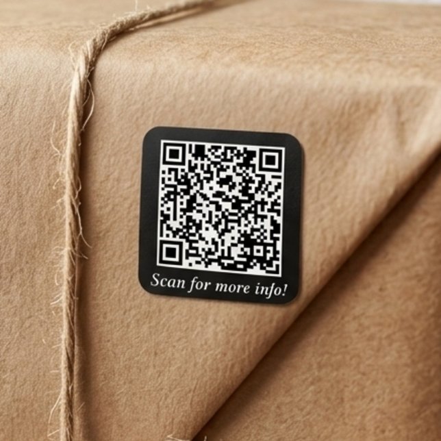 Code QR personnalisé | Autocollants carrés (Custom QR Code | Rounded Square stickers)