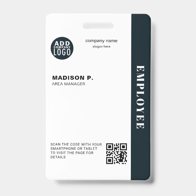 Code QR personnalisé du badge visiteur (Avant)