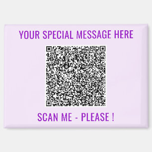 Code QR personnalisé et aimant avec texte Cadeau p