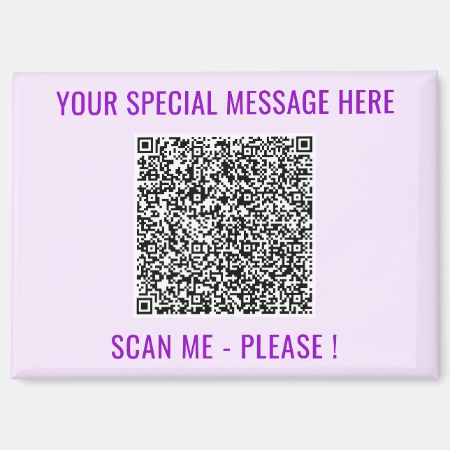 Code QR personnalisé et aimant avec texte Cadeau p (Recto)