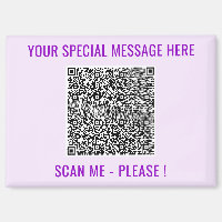 Code QR personnalisé et aimant avec texte personna