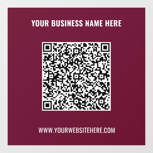 Code QR personnalisé et autocollant de fenêtre ave (Feuille)